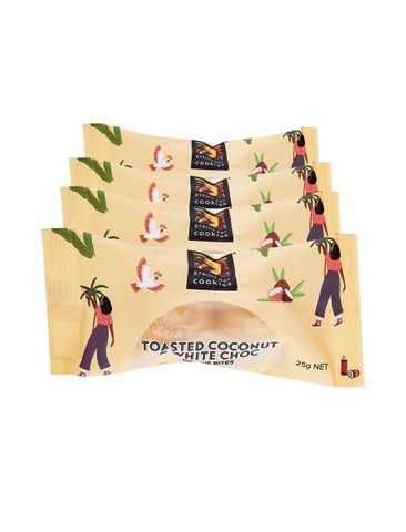 Byron Bay Cookie Bites Twin Pack toasted coconut and white choc macadamia 25g