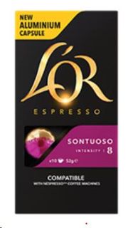 L'Or Pod Sontuoso 52g 10 pods per pkt x 10