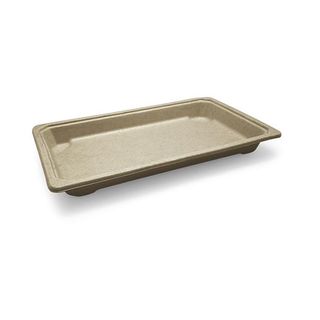 Trays Sushi biodegradable natural bagasse rectangle 222mm (L) 139mm (W) 24mm (H)