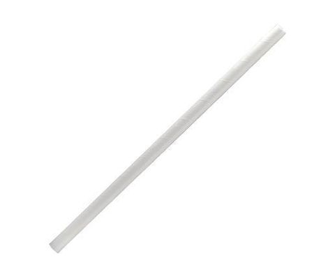 Straws Regular white paper 6mm (D) 197mm (L) pkt 50