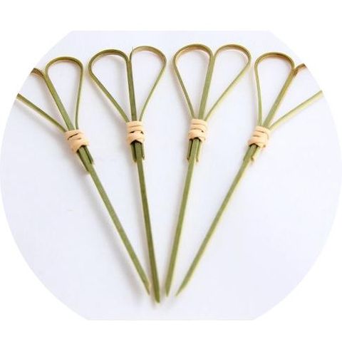 Toothpicks Heart compostable bamboo 120mm (L)