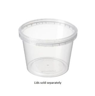 Containers clear round tub tamper evident 690ml