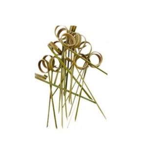 Toothpicks Knotted round compostable natural bamboo 150mm (L)