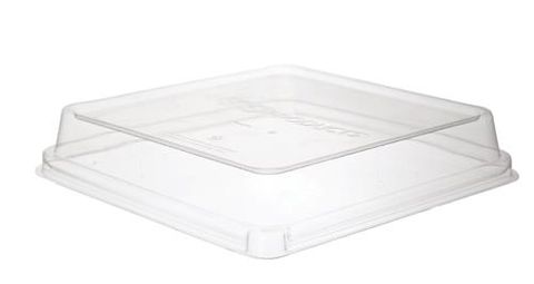 Lid PLA suits tray white sugarcane square 230mm ctn 200