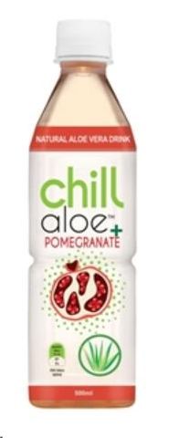 Chill Aloe No Added Sugar plastic bottle pomegranate 500ml