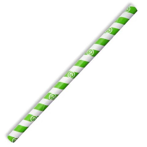 Straws Jumbo compostable paper 10mm (D) 197mm (L) pkt 250