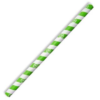 Straws Jumbo compostable paper 10mm (D) 197mm (L) pkt 250