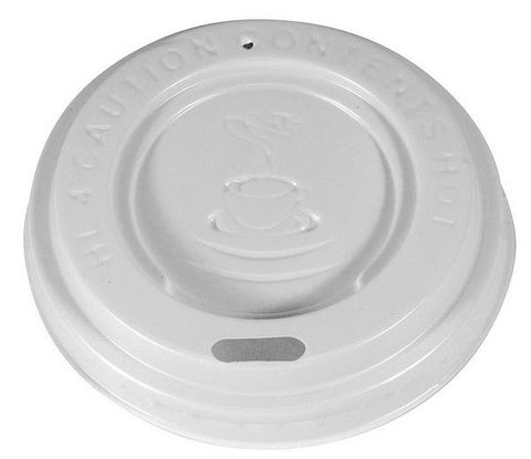 Coffee Cups Lids 4oz flat recyclable white PET