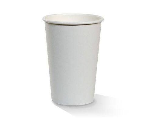 Coffee Cups smooth single wall recyclable white paper 10oz 80mm (D)