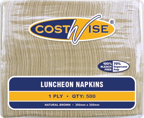 Napkins Lunch 1/4 fold natural 1ply