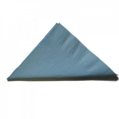 Napkins Dinner 1/4 fold light blue 2ply