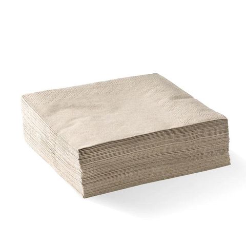 Napkins Dinner compostable 1/4 fold natural 2ply