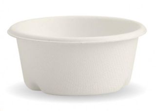 Bowls unhinged flat biodegradable natural bagasse round 60mm (D) 30mm (H)