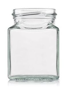 Jars clear glass square 190ml 58mm (D)