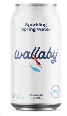 Wallaby Sparkling spring water 375ml Aluminium can (24)