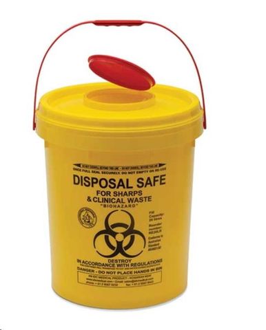 Bin contaminated waste yellow 20L