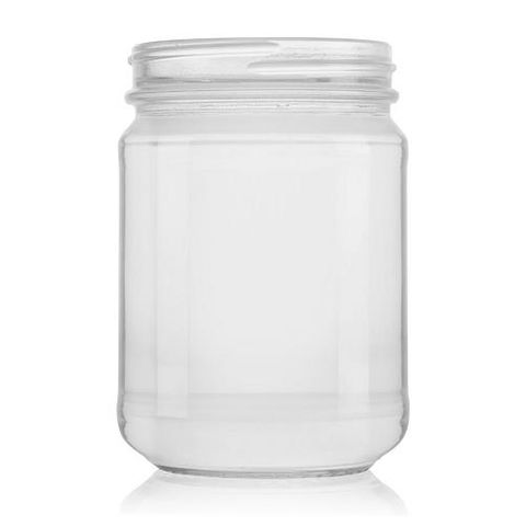 Jar flint glass 250ml round 63mm (D) screw finish