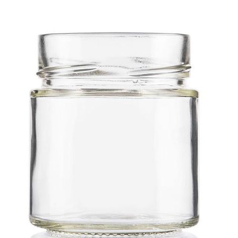 Jars 73mm (D) 212ml clear glass deep neck each