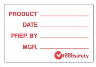 Labels Removable "Product Date" white/red print 75mm (L) 49mm (W)