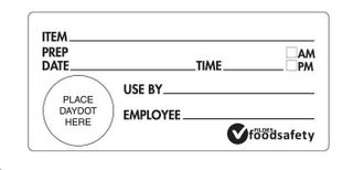 Labels Remopvable "Use By" white/black print 102mm (L) 47mm (W)