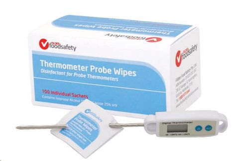 Thermometer probe wipes sachets (100)