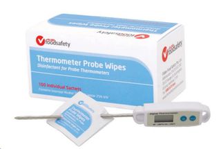 Thermometer probe wipes sachets (100)