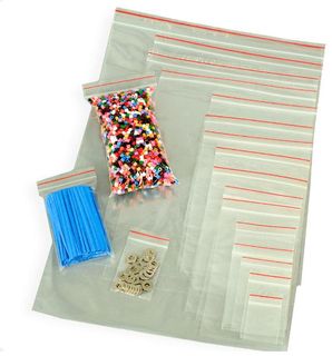 Food Bags resealable clear polyethylene low density 75µm 150mm (L) 100mm (W)