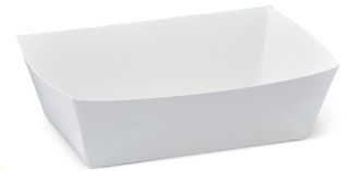 Trays Food Service tray compostable white heavy board rectangle 90mm (L) 55mm (W) 35mm (H)