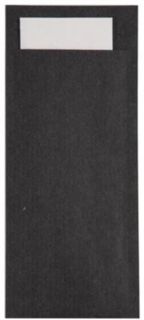 Cutlery Pouches black with white napkin ctn 1000