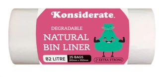 Bin Liners heavy duty clear LDPE 82L 960mm (L) 810mm (W) on a ROLL ctn 200 slv 25