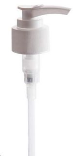 Bottle Lids Screw on pump white plastic 192mm dip 28mm (D)