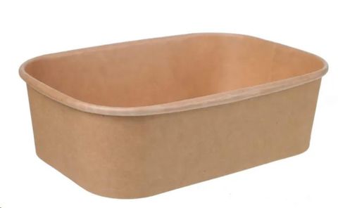 Rectangular container 650ml kraft PLA coated 172mm x 120mm