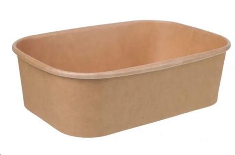 Rectangular container 650ml kraft PLA coated 172mm x 120mm