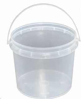 Food Pails clear plastic .8L 132mm (D) 102mm (H)