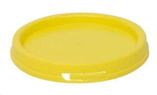 Food Pail Lid yellow tamper evident plastic 132mm (D) each