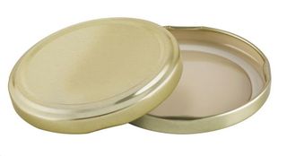Jar Lids gold metal round 70mm (D)