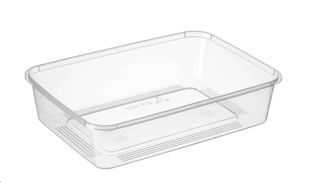 Containers Microwave and Freezer unhinged lid recyclable polypropylene rectangle 650ml