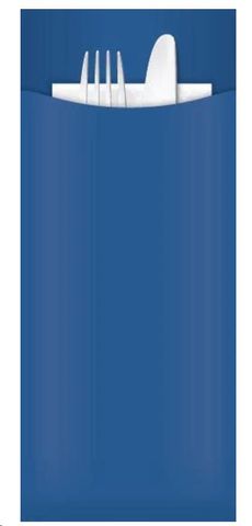 Cutlery Pouches Blue 3ply white napkin ctn 250