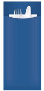 Cutlery Pouches Blue 3ply white napkin ctn 250