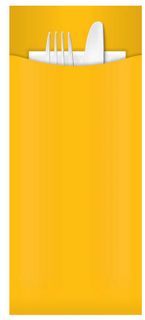 Cutlery Pouches Yellow 3ply white napkin ctn 250