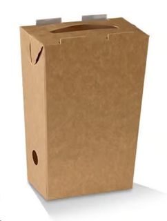 Boxes Kraft folded recyclable cardboard upright 94mm (L) 47mm (W) 150mm (H)