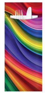 Cutlery Pouches Rainbow 3ply white napkin ctn 250