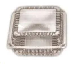 Containers Clam salad hinged lid recyclable clear PET 125mm (L) 125mm (W) 65mm (H)