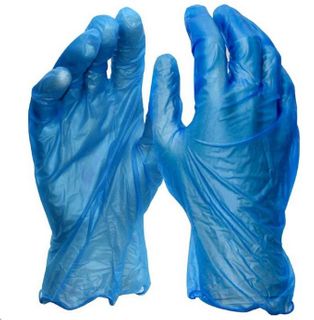 Gloves Single Use powder free blue vinyl XXL