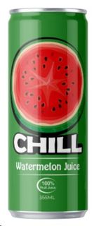 Chill J Fruit Juice watermelon can 355ml ctn 24