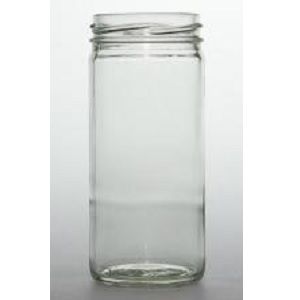 Jar tall clear glass round 250ml 53mm (D)