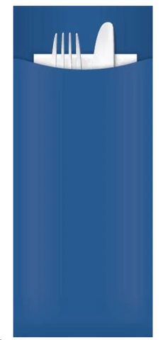 Cutlery Pouches Blue 3ply white napkin ctn 1000