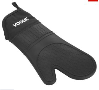 Oven mitt silicone with sleeve charcoal