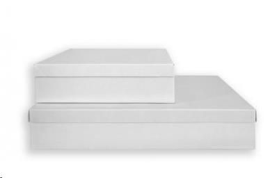 Cake Boxes white Rectangle Half Slab box and lid 18x14x6'' pkt 10