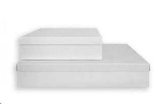 Cake Boxes white Rectangle Half Slab box and lid 18x14x6'' pkt 10